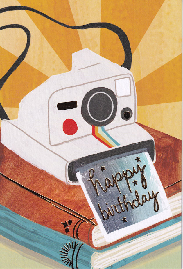 Polaroid Camera Happy Birthday Card - Nigel Quiney