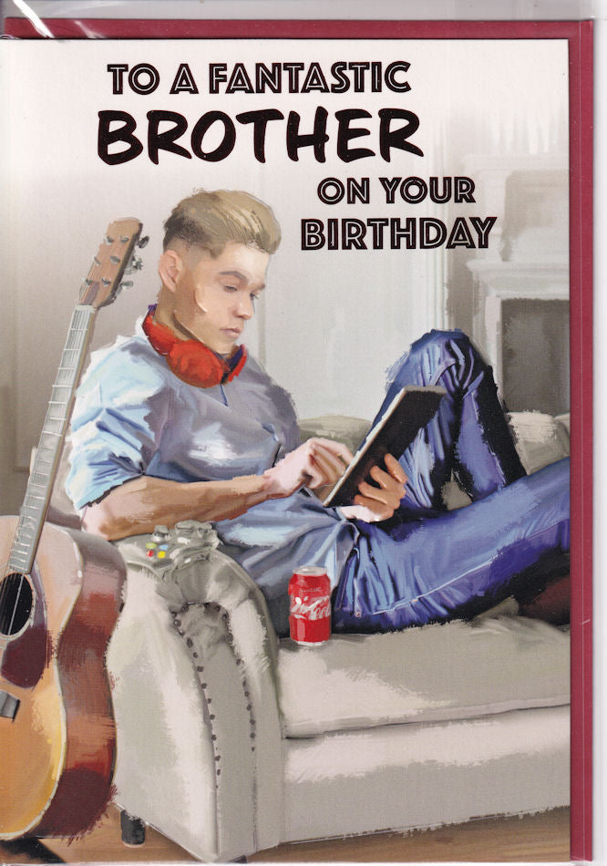 Guitar Ipad To A Fantastic Brother On Your Birthday Card