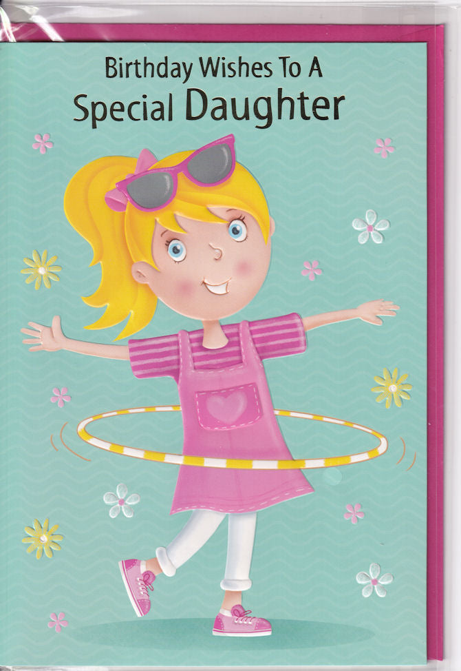 Special Daughter Birthday Wishes Birthday Card hulahooping hula hooping