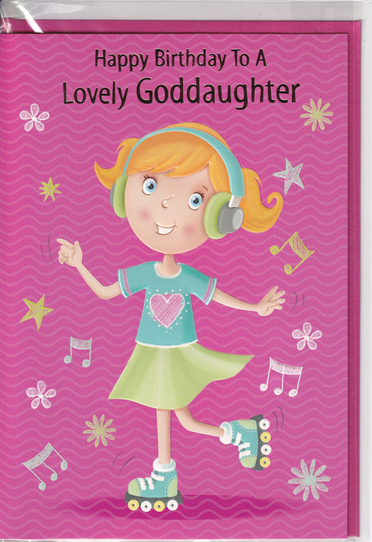 Lovely Goddaughter Happy Birthday Card