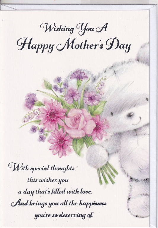 Floral Wishing You A Happy Mother's Day Card