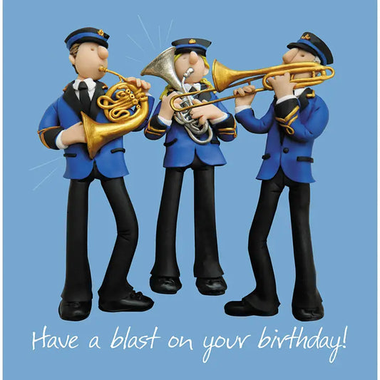 Brass Band Have A Blast On Your Birthday! Card - Holy Mackerel