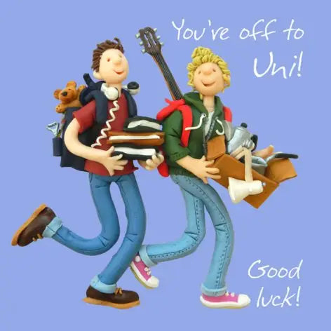 You're Off To Uni! Good Luck! Card - Holy Mackerel