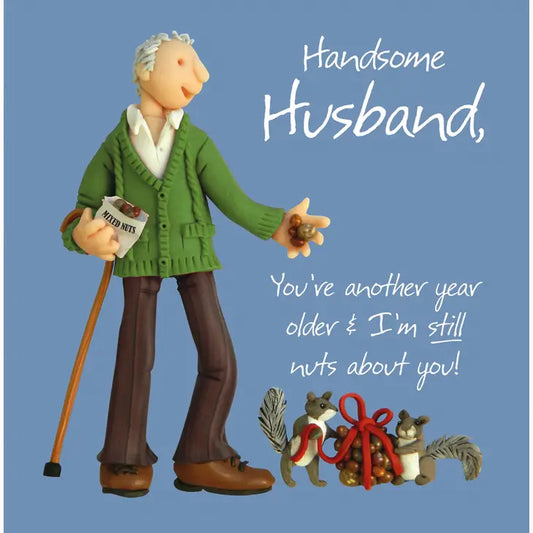 Handsome Husband Birthday Card - Holy Mackerel