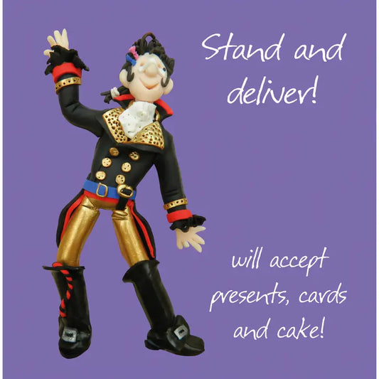 Adam Ant Stand And Deliver! Birthday Card - Holy Mackerel