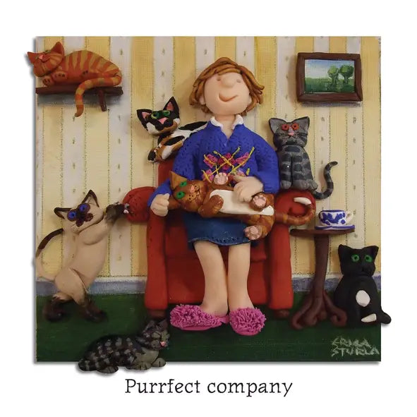 Cats Purrfect Company Greeting Card - Holy Mackerel