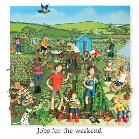 Allotment Jobs For The Weekend Greeting Card - Holy Mackerel