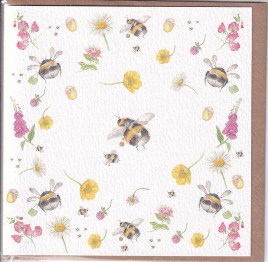Happy Bees Greeting Card - West Country Designs