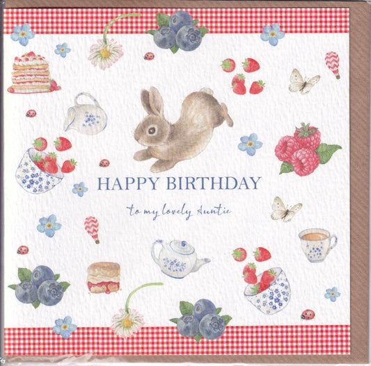 To My Lovely Auntie Happy Birthday Card - West Country Designs