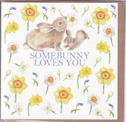 Somebunny Loves You Greeting Card - West Country Designs
