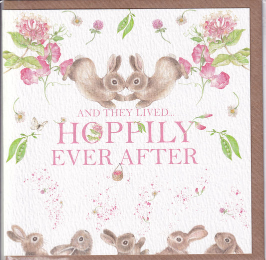 And They Lived Hoppily Ever After Wedding Card - West Country Designs