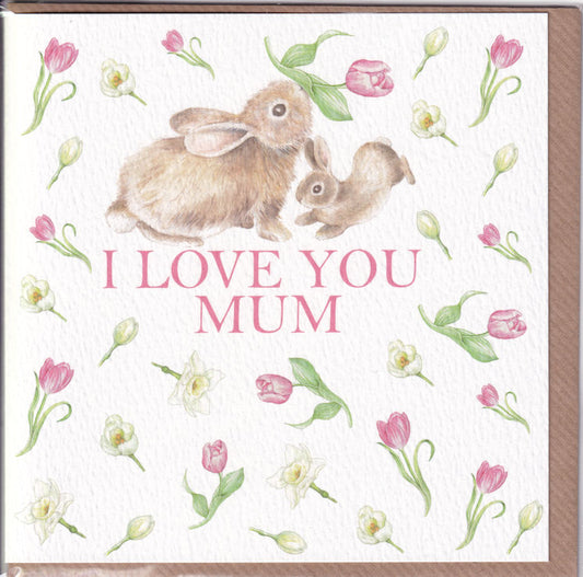 I Love You Mum Mother's Day Card - West Country Designs