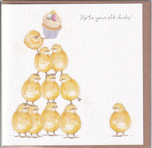 Up To Your Old Chicks! Easter Card - West Country Designs
