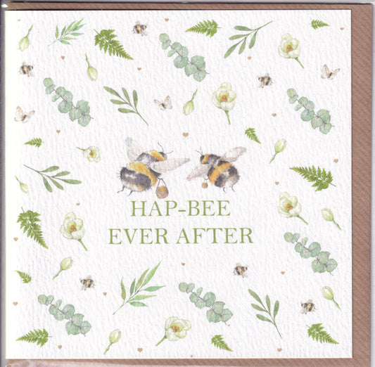 Hap-Bee Ever After Wedding Card - West Country Designs