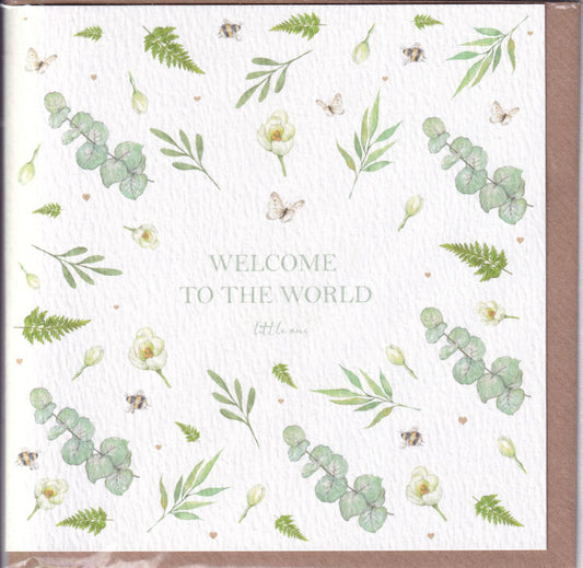 Welcome To The World Little One New Baby Card - West Country Designs