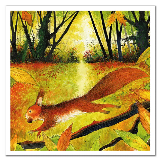 Red Squirrel Greeting Card - Eric Heyman For Emma Ball