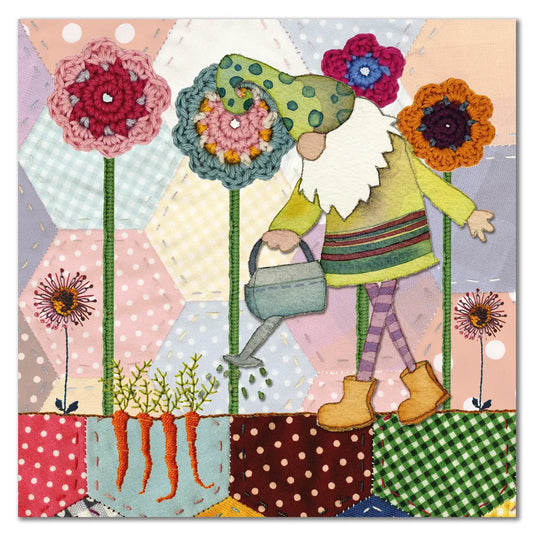 Gardening Gnome Greeting Card - Emma Ball