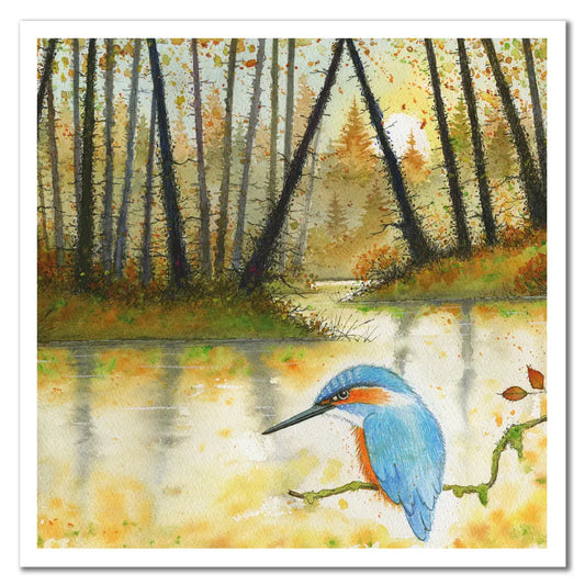Kingfisher Bird Greeting Card - Eric Heyman For Emma Ball