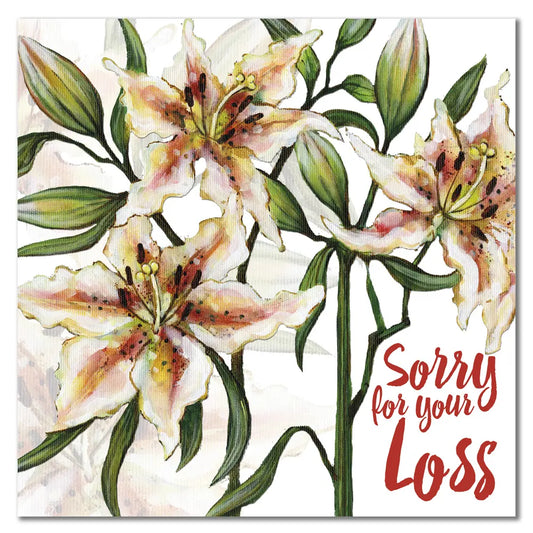 Lily Sorry For Your Loss Sympathy Card - Caroline Cleave For Emma Ball