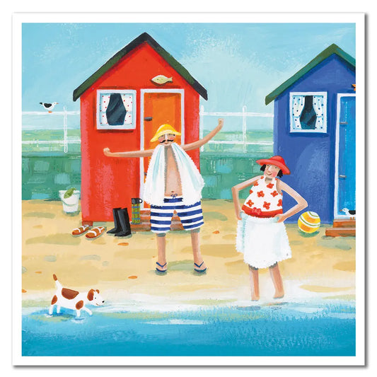 Beach Swim Greeting Card - Claire Henley For Emma Ball