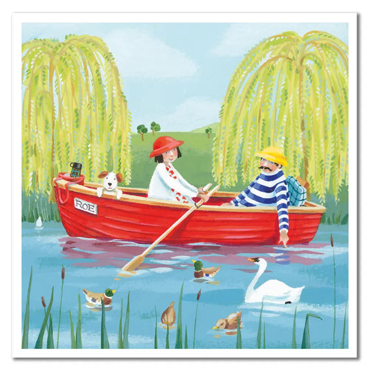 Boating On The Pond Greeting Card - Claire Henley For Emma Ball