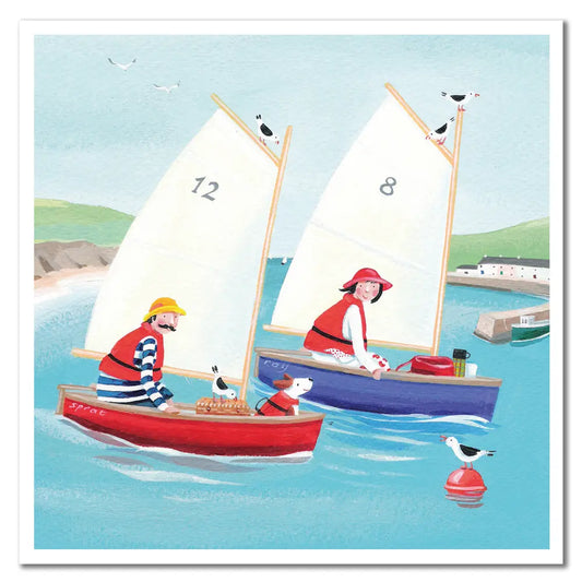 A Days Sailing Greeting Card - Claire Henley For Emma Ball