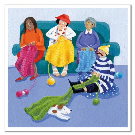 Knit And Natter Greeting Card - Claire Henley For Emma Ball