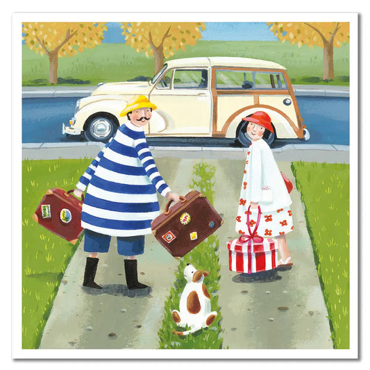 Off On Their Holidays Greeting Card - Claire Henley For Emma Ball