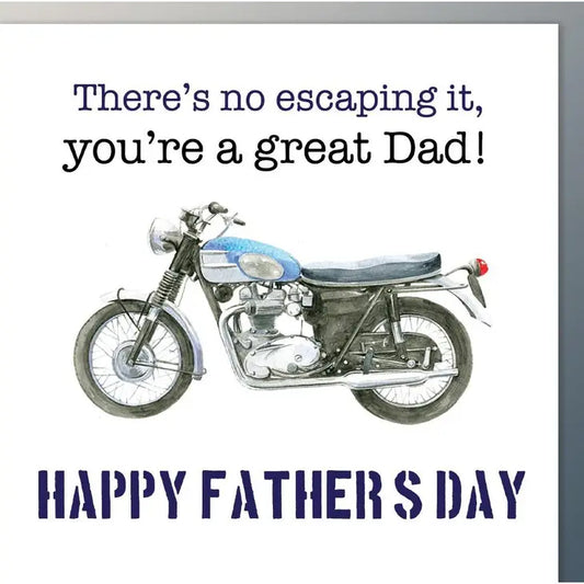 Motorbike Happy Father's Day Card - The Arty Penguin