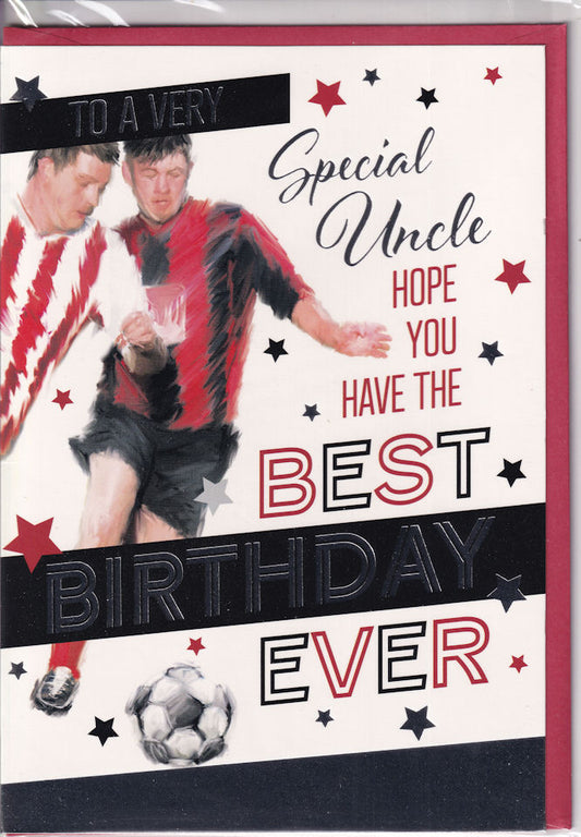 To A Very Special Uncle Football Birthday Card